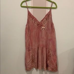 Free People Intimates Pink Tye Dye Dress
